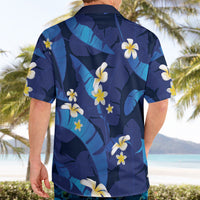 Teal Purple Banana Leaf Hawaii Hawaiian Shirt Lau Maia Plumeria Tropical Summer Vibes