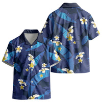 Teal Purple Banana Leaf Hawaii Kid Hawaiian Shirt Lau Maia Plumeria Tropical Summer Vibes