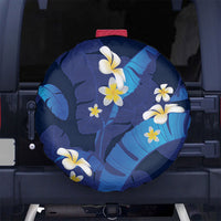 Teal Purple Banana Leaf Hawaii Spare Tire Cover Lau Maia Plumeria Tropical Summer Vibes