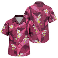 Pink Banana Leaf Hawaii Family Matching Mermaid Dress and Hawaiian Shirt Lau Maia Plumeria Tropical Summer Vibes