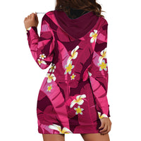Pink Banana Leaf Hawaii Hoodie Dress Lau Maia Plumeria Tropical Summer Vibes