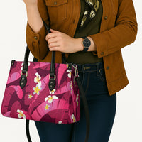 Pink Banana Leaf Hawaii Leather Bag Lau Maia Plumeria Tropical Summer Vibes