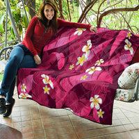 Pink Banana Leaf Hawaii Quilt Lau Maia Plumeria Tropical Summer Vibes