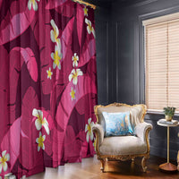 Pink Banana Leaf Hawaii Window Curtain Lau Maia Plumeria Tropical Summer Vibes