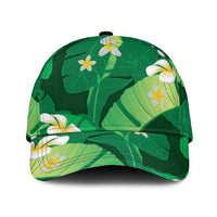 Green Banana Leaf Hawaii Classic Cap Lau Maia Plumeria Tropical Summer Vibes