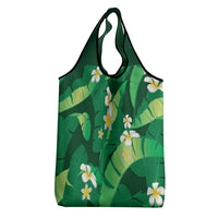 Green Banana Leaf Hawaii Grocery Bag Lau Maia Plumeria Tropical Summer Vibes