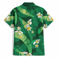Green Banana Leaf Hawaii Hawaiian Shirt Lau Maia Plumeria Tropical Summer Vibes