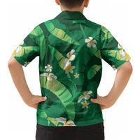Green Banana Leaf Hawaii Hawaiian Shirt Lau Maia Plumeria Tropical Summer Vibes