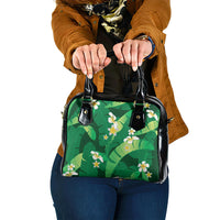 Green Banana Leaf Hawaii Shoulder Handbag Lau Maia Plumeria Tropical Summer Vibes