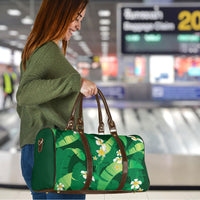 Green Banana Leaf Hawaii Travel Bag Lau Maia Plumeria Tropical Summer Vibes