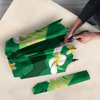 Green Banana Leaf Hawaii Umbrella Lau Maia Plumeria Tropical Summer Vibes
