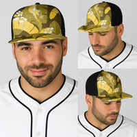 Yellow Banana Leaf Hawaii Baseball Net Cap Lau Maia Plumeria Tropical Summer Vibes