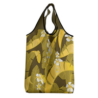Yellow Banana Leaf Hawaii Grocery Bag Lau Maia Plumeria Tropical Summer Vibes
