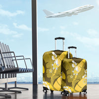 Yellow Banana Leaf Hawaii Luggage Cover Lau Maia Plumeria Tropical Summer Vibes
