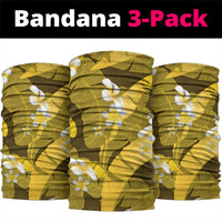Yellow Banana Leaf Hawaii Neck Gaiter Lau Maia Plumeria Tropical Summer Vibes