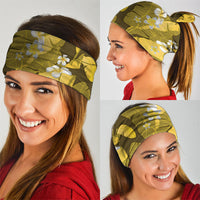 Yellow Banana Leaf Hawaii Neck Gaiter Lau Maia Plumeria Tropical Summer Vibes