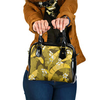 Yellow Banana Leaf Hawaii Shoulder Handbag Lau Maia Plumeria Tropical Summer Vibes