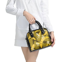 Yellow Banana Leaf Hawaii Shoulder Handbag Lau Maia Plumeria Tropical Summer Vibes
