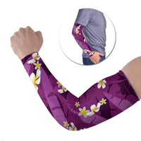 Purple Banana Leaf Hawaii Arm Sleeves Lau Maia Plumeria Tropical Summer Vibes