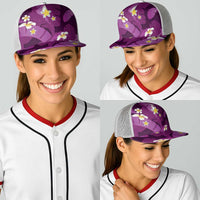 Purple Banana Leaf Hawaii Baseball Net Cap Lau Maia Plumeria Tropical Summer Vibes