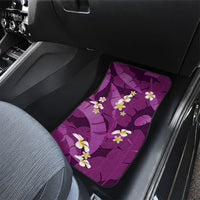 Purple Banana Leaf Hawaii Car Mats Lau Maia Plumeria Tropical Summer Vibes