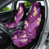 Purple Banana Leaf Hawaii Car Seat Cover Lau Maia Plumeria Tropical Summer Vibes