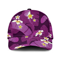 Purple Banana Leaf Hawaii Classic Cap Lau Maia Plumeria Tropical Summer Vibes