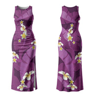 Purple Banana Leaf Hawaii Couples Matching Tank Maxi Dress and Hawaiian Shirt Lau Maia Plumeria Tropical Summer Vibes