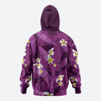 Purple Banana Leaf Hawaii Hoodie Lau Maia Plumeria Tropical Summer Vibes
