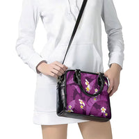 Purple Banana Leaf Hawaii Shoulder Handbag Lau Maia Plumeria Tropical Summer Vibes