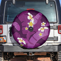 Purple Banana Leaf Hawaii Spare Tire Cover Lau Maia Plumeria Tropical Summer Vibes