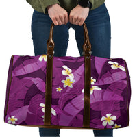 Purple Banana Leaf Hawaii Travel Bag Lau Maia Plumeria Tropical Summer Vibes