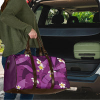 Purple Banana Leaf Hawaii Travel Bag Lau Maia Plumeria Tropical Summer Vibes