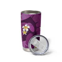 Purple Banana Leaf Hawaii Tumbler Cup Lau Maia Plumeria Tropical Summer Vibes
