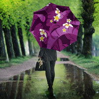 Purple Banana Leaf Hawaii Umbrella Lau Maia Plumeria Tropical Summer Vibes