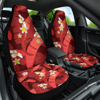 Red Banana Leaf Hawaii Car Seat Cover Lau Maia Plumeria Tropical Summer Vibes