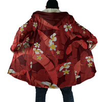 Red Banana Leaf Hawaii Cloak Lau Maia Plumeria Tropical Summer Vibes