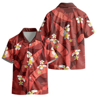Red Banana Leaf Hawaii Kid Hawaiian Shirt Lau Maia Plumeria Tropical Summer Vibes