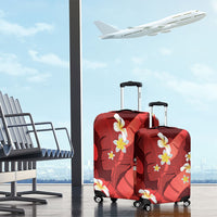 Red Banana Leaf Hawaii Luggage Cover Lau Maia Plumeria Tropical Summer Vibes