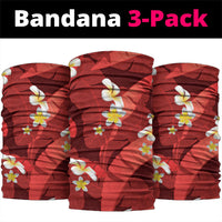Red Banana Leaf Hawaii Neck Gaiter Lau Maia Plumeria Tropical Summer Vibes