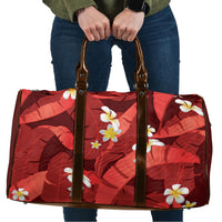 Red Banana Leaf Hawaii Travel Bag Lau Maia Plumeria Tropical Summer Vibes