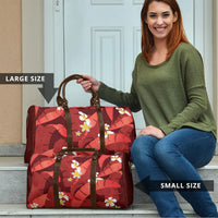 Red Banana Leaf Hawaii Travel Bag Lau Maia Plumeria Tropical Summer Vibes