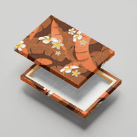 Orange Banana Leaf Hawaii Canvas Wall Art Lau Maia Plumeria Tropical Summer Vibes