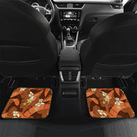 Orange Banana Leaf Hawaii Car Mats Lau Maia Plumeria Tropical Summer Vibes