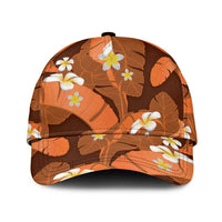 Orange Banana Leaf Hawaii Classic Cap Lau Maia Plumeria Tropical Summer Vibes