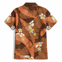 Orange Banana Leaf Hawaii Hawaiian Shirt Lau Maia Plumeria Tropical Summer Vibes