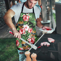 Pineapple Skull Aloha Hawaii Apron Summer Vibes Tropical Seamless Pattern - Polynesian Pride