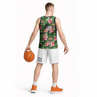 Pineapple Skull Aloha Hawaii Basketball Jersey Summer Vibes Tropical Seamless Pattern - Polynesian Pride