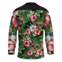 Pineapple Skull Aloha Hawaii Hockey Jersey Summer Vibes Tropical Seamless Pattern LT14 - Polynesian Pride
