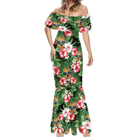 Pineapple Skull Aloha Hawaii Mermaid Dress Summer Vibes Tropical Seamless Pattern - Polynesian Pride